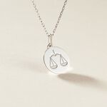 Pendentif Zodiaque Rond Argent Blanc - Bijoux personnalis&eacute;s Famille | Marc Orian