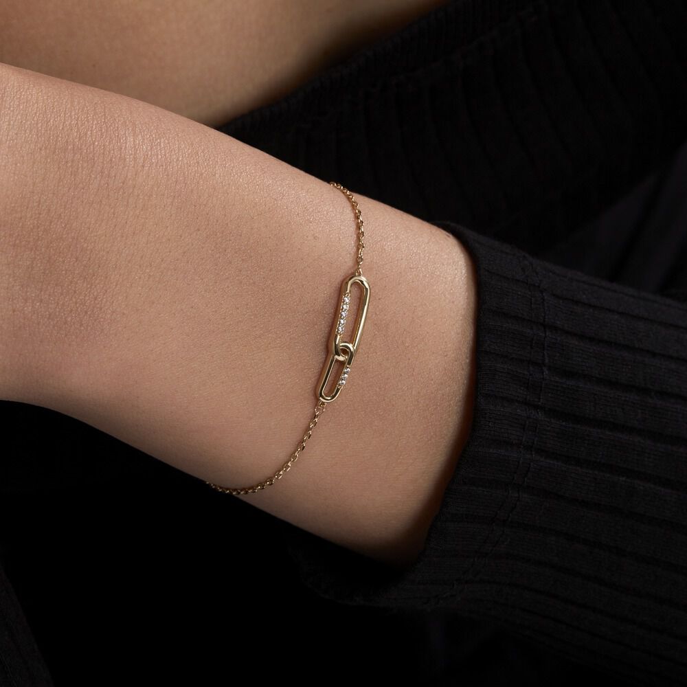 Bracelet Plaqué Or Mietta Oxydes De Zirconium - Bracelets chaînes Femme | Marc Orian