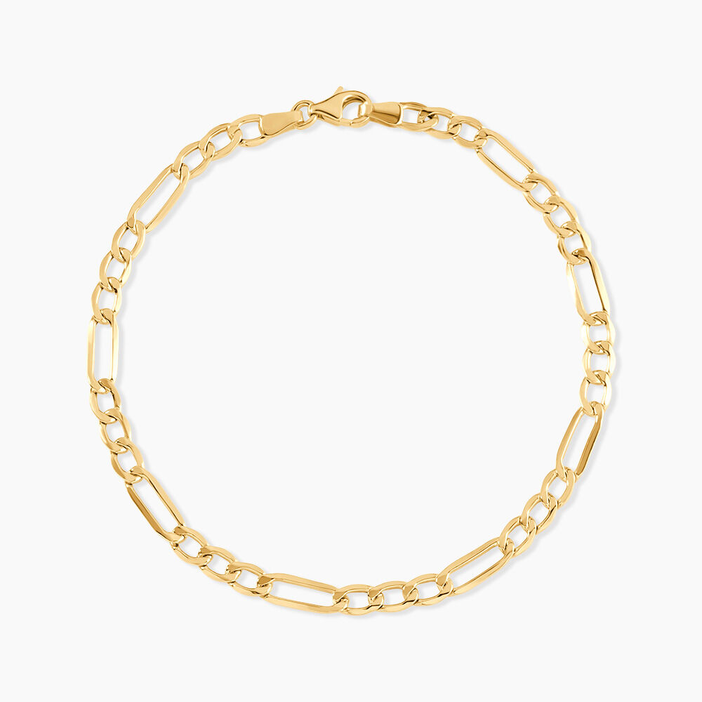 Bracelet Or Jaune Maille Altern&eacute;e 1/3 - Bracelets mailles Femme | Marc Orian