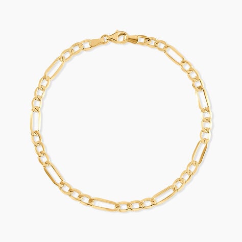 Bracelet Or Jaune Maille Altern&eacute;e 1/3 - Bracelets mailles Femme | Marc Orian