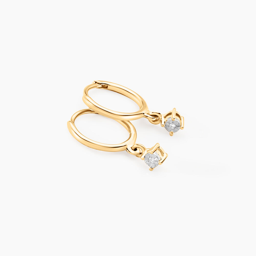 Créoles Racquel Or Jaune Diamant - Créoles Femme | Marc Orian