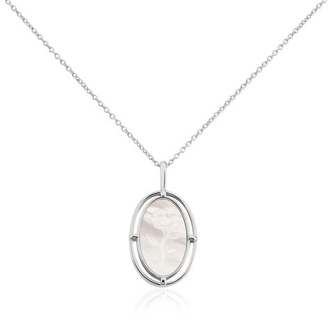 Collier Lilibeth Argent Blanc Nacre - Colliers avec pierres Femme | Marc Orian