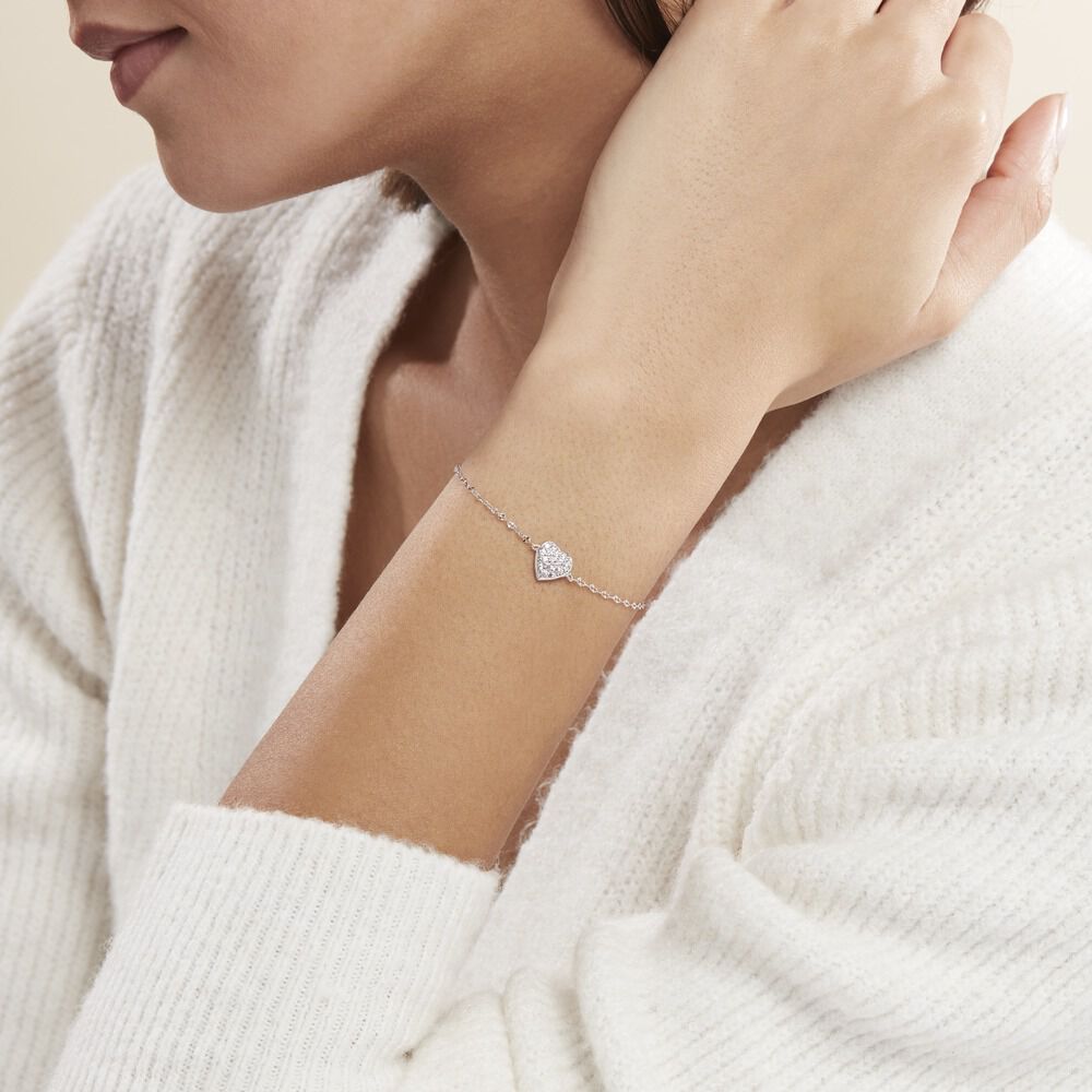 Bracelet Idan Argent Blanc Oxyde De Zirconium - Bracelets chaînes Femme | Marc Orian