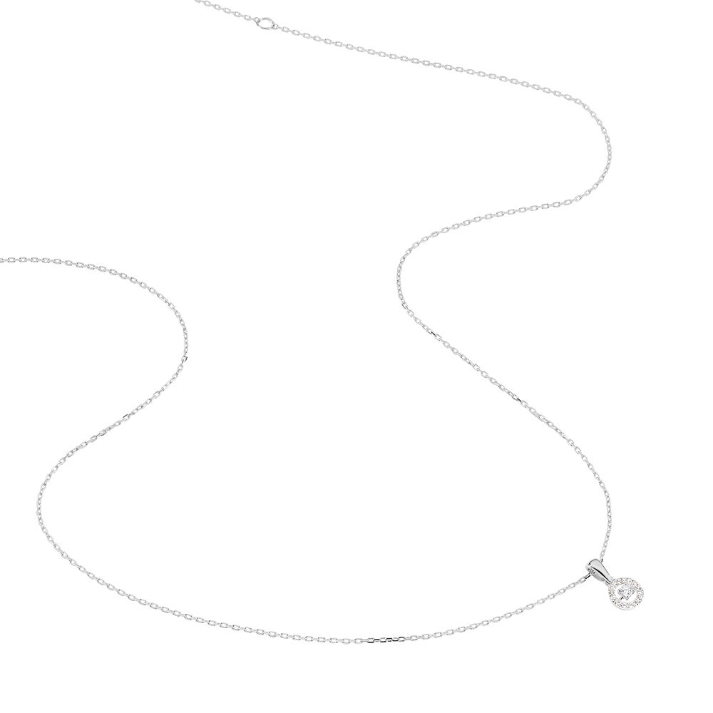 Collier Domitia Or Blanc Diamant - Colliers avec pierres Femme | Marc Orian