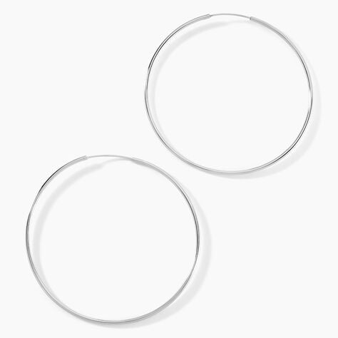 Créoles Argent Blanc Olympia - Grosses créoles Femme | Marc Orian