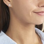 Boucles D'oreilles Puces Brendana Argent Blanc Oxyde De Zirconium - Puces Femme | Marc Orian