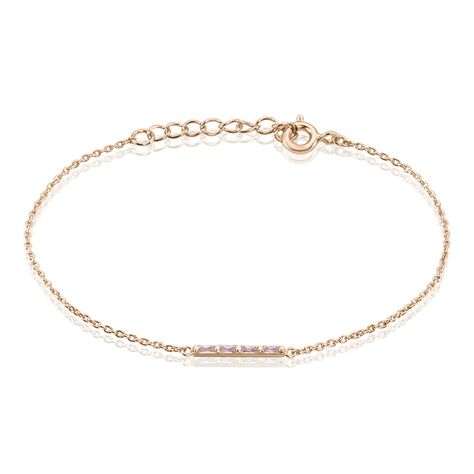Bracelet Andrew Argent Rose Oxyde De Zirconium Rose - Bracelets chaînes Femme | Marc Orian