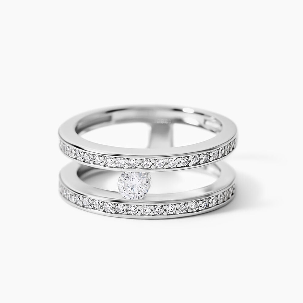 Bague Hermione Argent Blanc Oxyde De Zirconium - Bijoux fantaisie Femme | Marc Orian