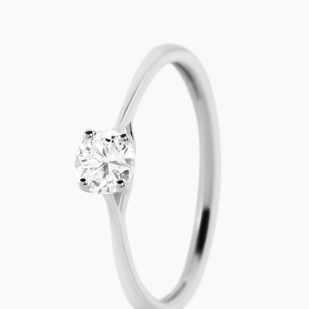 Bague Solitaire Or Blanc Solenia Diamant - Solitaires Femme | Marc Orian