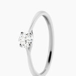 Bague Solitaire Or Blanc Solenia Diamant - Solitaires Femme | Marc Orian