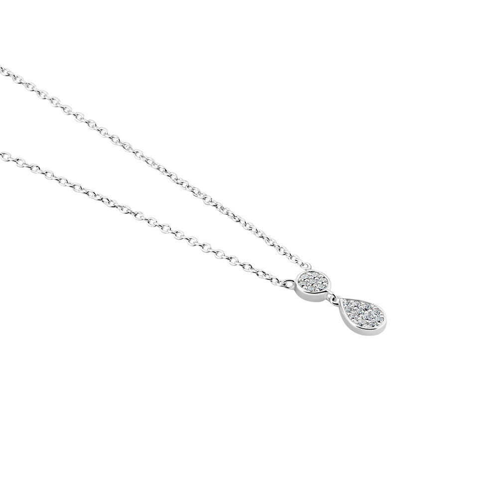 Collier Aletha Argent Blanc Oxyde De Zirconium - Colliers avec pierres Femme | Marc Orian