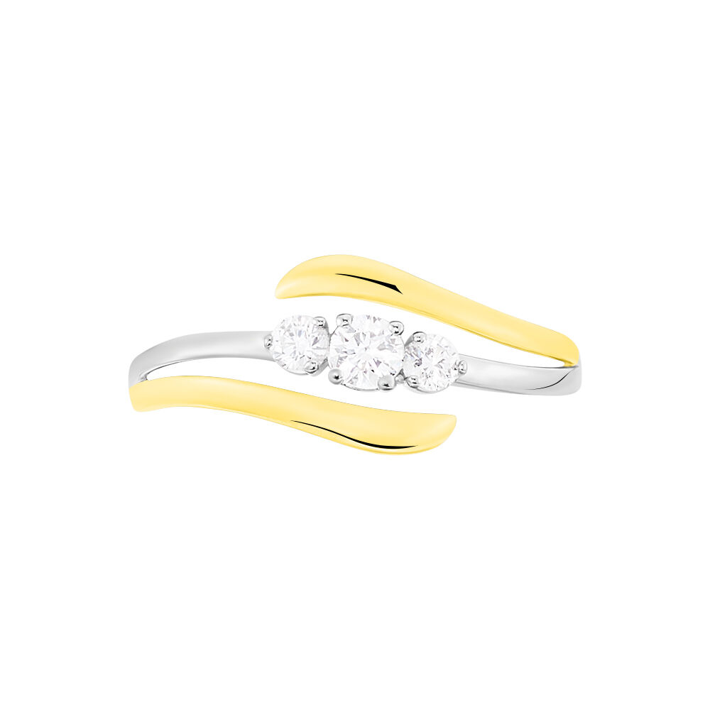 Bague Mayline Or Bicolore Diamant - Bagues fian&ccedil;ailles Femme | Marc Orian