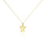 Collier Hallie Ange Et Coeur Or Jaune - Colliers ete Enfant | Marc Orian