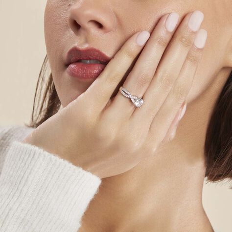 Bague Karin Argent Blanc Oxyde De Zirconium - Bagues Solitaire Femme | Marc Orian