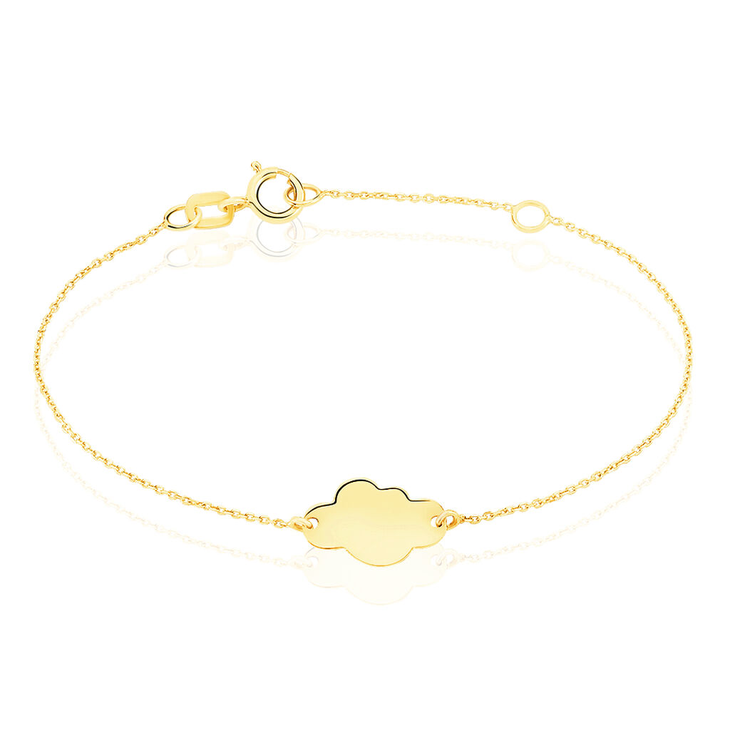 Bracelet Helenia Nuage Gravable Or Jaune - Bracelets chaînes Enfant | Marc Orian
