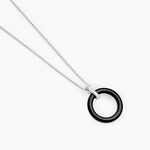 Collier Natacha Cera Argent Blanc C&eacute;ramique Et Oxyde De Zirconium - Colliers avec pierres Femme | Marc Orian