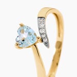 Bague Eva Argent Dor&eacute; A L'Or 750/1000 Topaze Oxyde De Zirconium - Bagues pierres fines Femme | Marc Orian