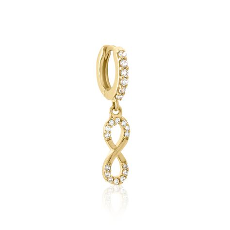 Créole Unitaire Plaqué Or Jaune Misi Oxydes De Zirconium - Piercings d'oreilles Femme | Marc Orian