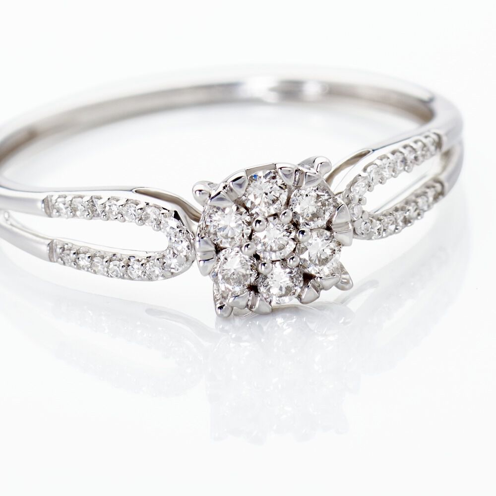 Bague Cillin Or Blanc Diamant - Bagues pierres précieuses Femme | Marc Orian