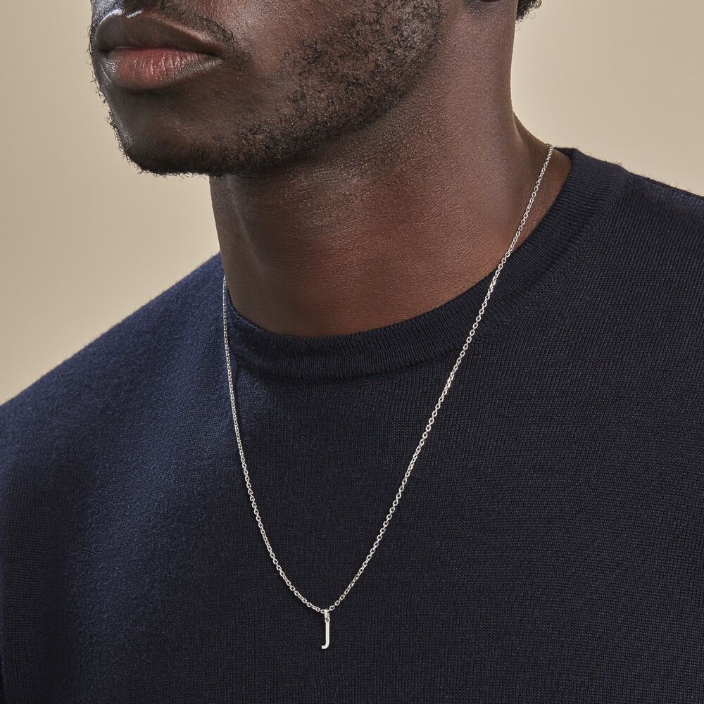 Pendentif Ionia Lettre Or Blanc - Pendentifs Famille | Marc Orian