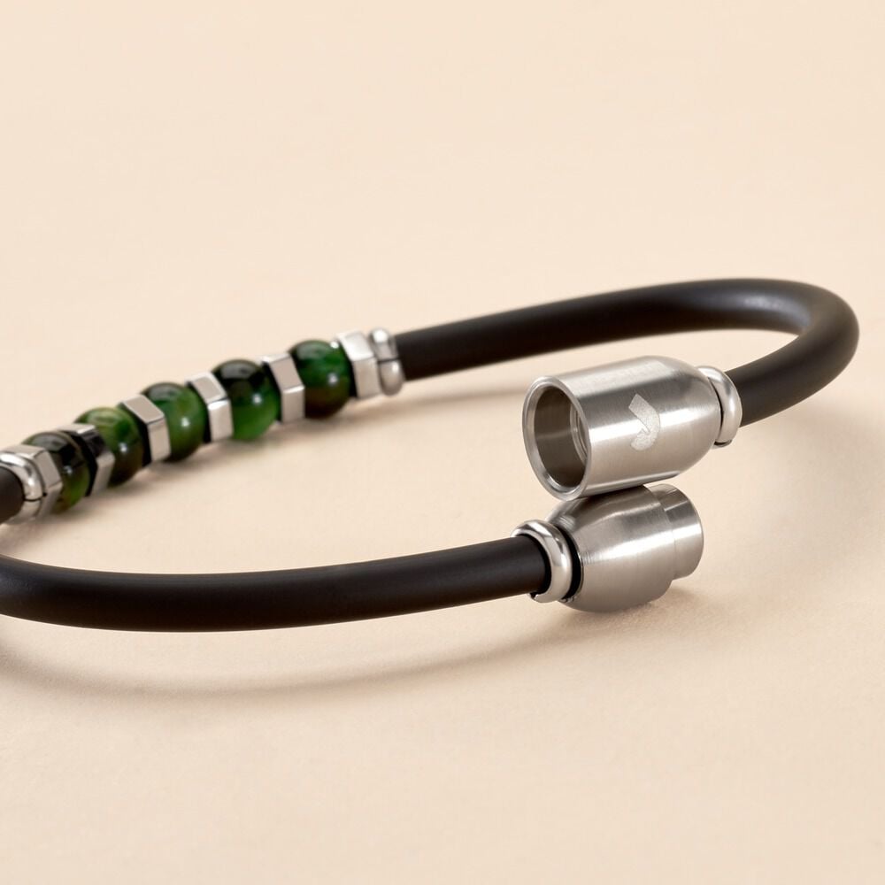 Bracelet Jourdan Caoutchouc Noir - Bracelets chaînes Homme | Marc Orian