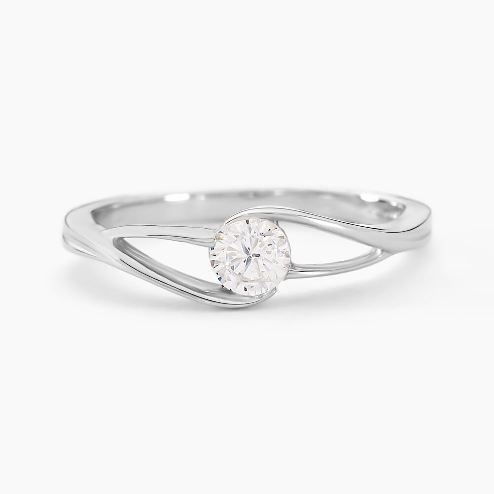 Bague Lysie Argent Blanc Oxyde De Zirconium - Bijoux fantaisie Femme | Marc Orian