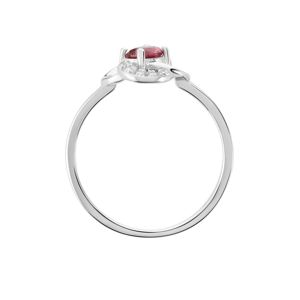 Bague Argent Blanc Clover Verre Oxydes De Zirconium - Bagues de promesse Femme | Marc Orian