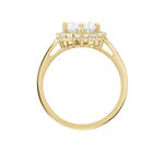 Bague Solitaire Plaqu&eacute; Or Jaune Melva Oxyde De Zirconium - Bijoux fantaisie Femme | Marc Orian