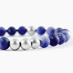 Bracelet Adonis Acier Blanc Pierre De Synthese - Bracelets cha&icirc;nes Homme | Marc Orian