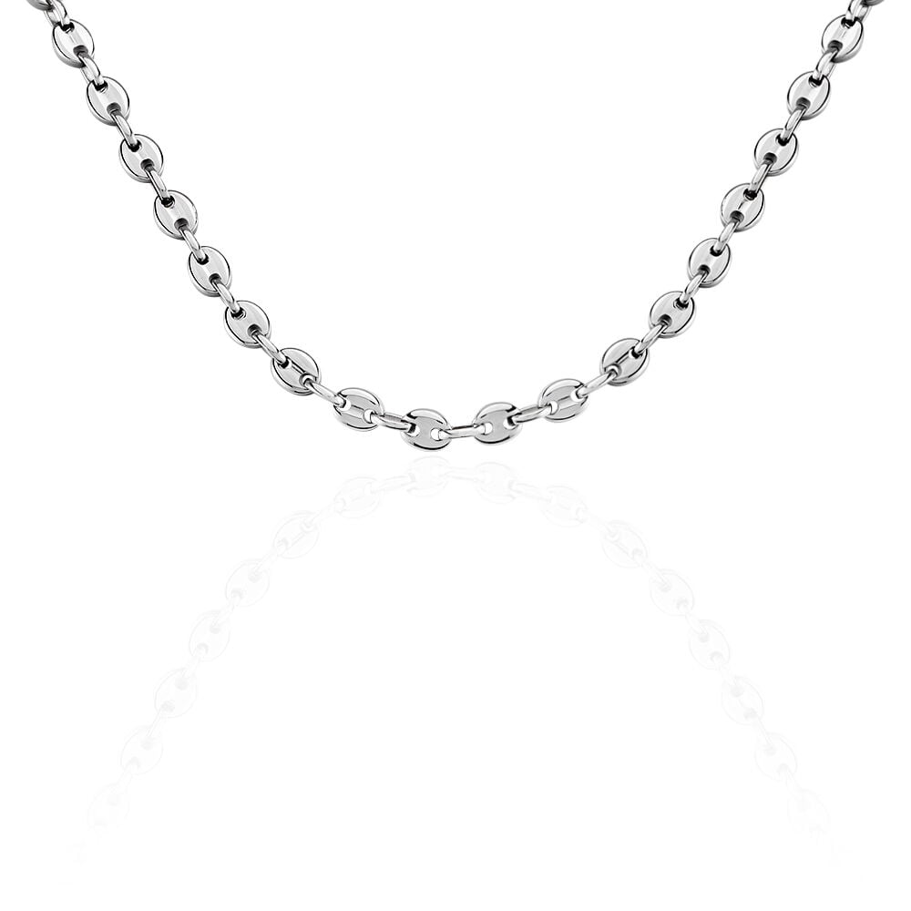 Collier Caroline Maille Grain De Cafe Argent Blanc - FACFBW00GUC • Marc  Orian | Bijouterie en ligne