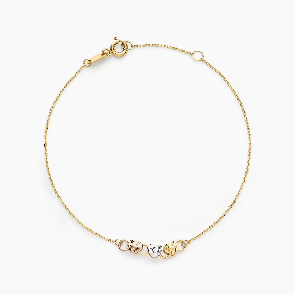 Bracelet Tricolore Or Jaune - Bracelets cha&icirc;nes Femme | Marc Orian
