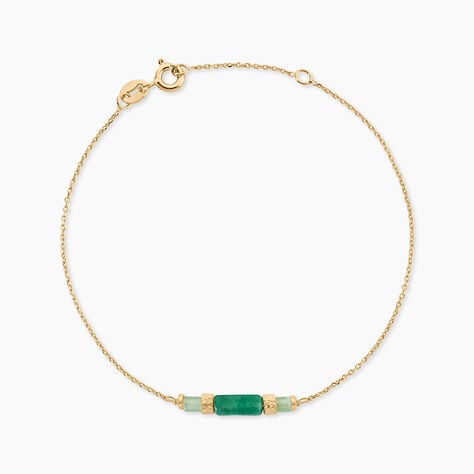 Bracelet Pierrine Argent Dor&eacute; A L'Or 750/1000 Aventurine - Bracelets cha&icirc;nes Femme | Marc Orian