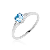 Bague Grishilda Or Blanc Topaze Oxyde