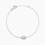 Bracelet Hildana Or Blanc Oxyde De Zirconium - Bracelets cha&icirc;nes Femme | Marc Orian