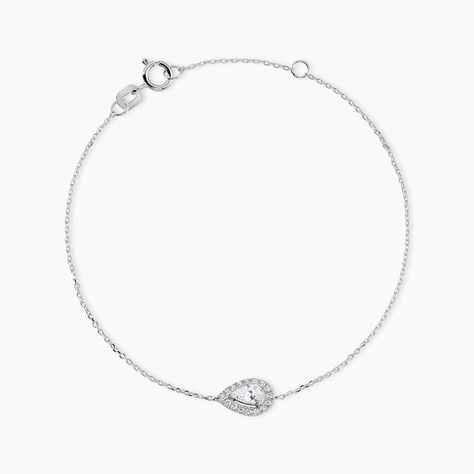 Bracelet Hildana Or Blanc Oxyde De Zirconium - Bracelets cha&icirc;nes Femme | Marc Orian