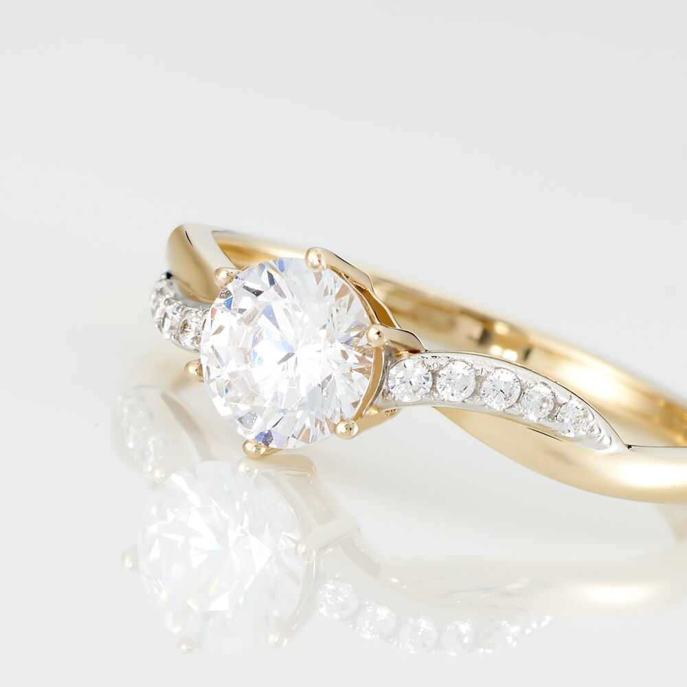 Bague Filipa Or Bicolore Oxyde De Zirconium - Solitaires Femme | Marc Orian