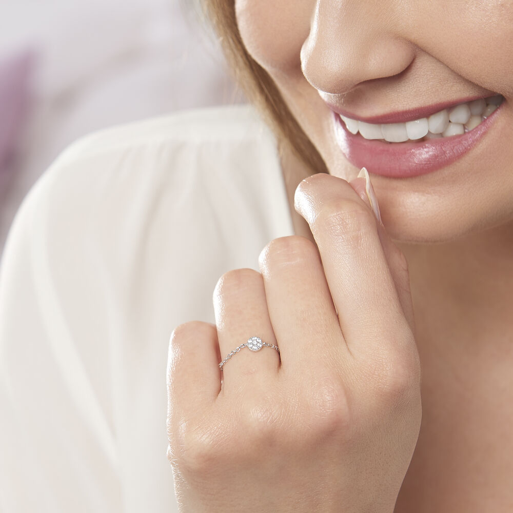 Bague Lesiane Argent Blanc Oxyde De Zirconium - Bagues avec pierre Femme | Marc Orian