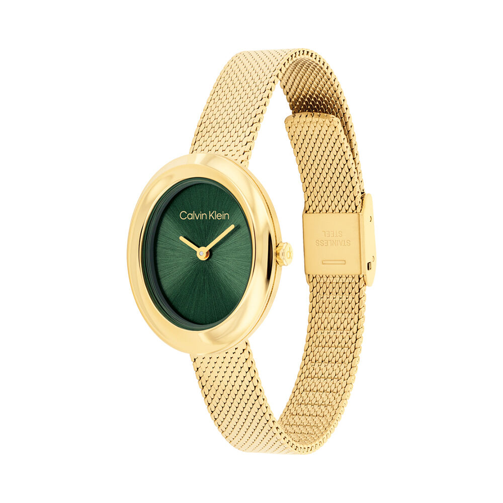 Montre Calvin Klein Twisted Bezel 24 Vert - Montres &eacute;tanches Femme | Marc Orian
