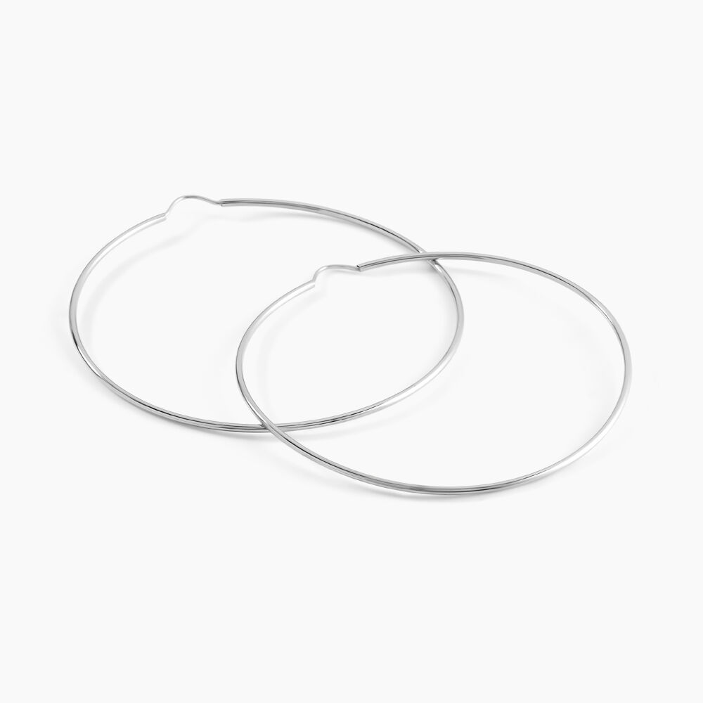 Cr&eacute;oles Dominae Or Blanc - Grosses cr&eacute;oles Femme | Marc Orian