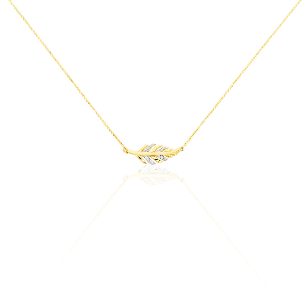 Collier Praia Or Jaune Diamant - Colliers avec pierres Femme | Marc Orian