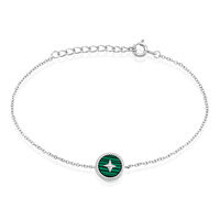 Bracelet Izarra Argent Blanc Malachite