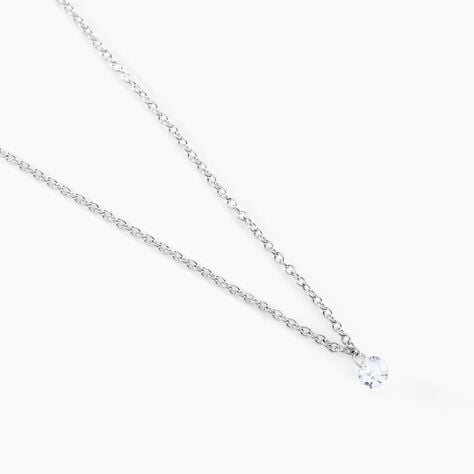 Collier Court Argent Blanc Constantin Oxyde De Zirconium - Colliers ras du cou Femme | Marc Orian