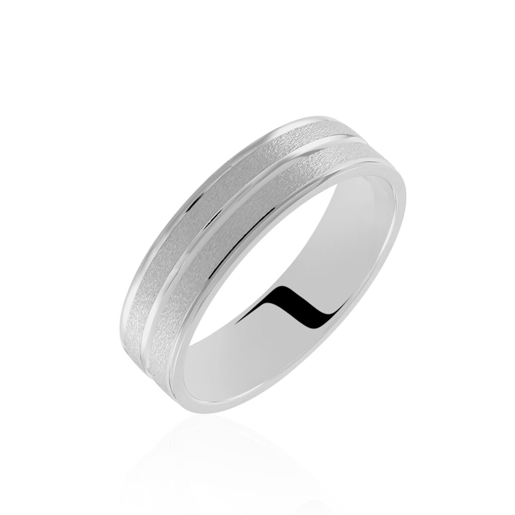 Alliance Ronimus Ruban Plat Palladium Blanc - Alliances duo Famille | Marc Orian