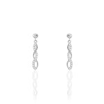 Boucles D'oreilles Pendantes Kessy Argent Blanc Oxyde De Zirconium - Pendantes Femme | Marc Orian