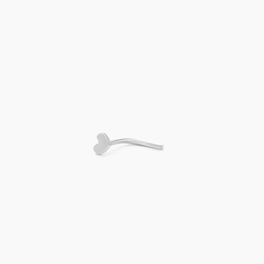 Piercing De Nez Deodate Coeur Or Blanc - Piercing Nez Femme | Marc Orian