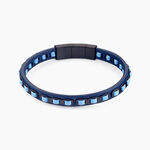 Bracelet Cuir De Vache Bleu - Bracelets cuir Homme | Marc Orian