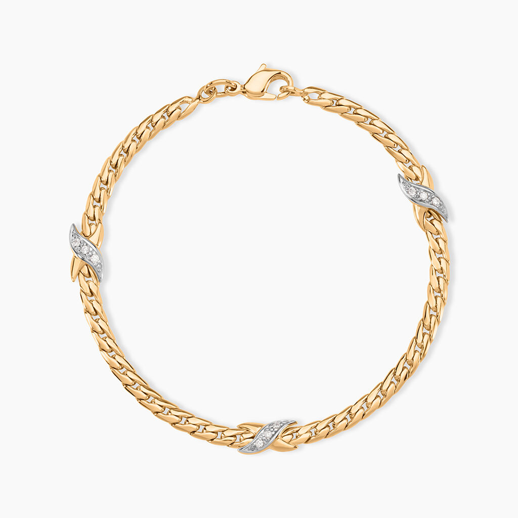Bracelet Lamyae Plaqu&eacute; Or Jaune Oxyde De Zirconium - Bracelets cha&icirc;nes Femme | Marc Orian