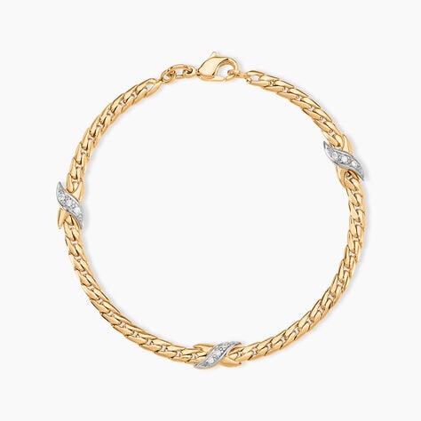 Bracelet Lamyae Plaqu&eacute; Or Jaune Oxyde De Zirconium - Bracelets cha&icirc;nes Femme | Marc Orian
