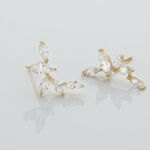 Boucles D'oreilles Barrettes Youssa Barrettes 5 Or Jaune Oxydes - Pendantes Femme | Marc Orian