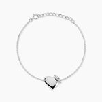 Bracelet Hearten Argent Blanc - Bracelets fantaisie Femme | Marc Orian